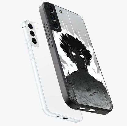 Awakened Inner Rage Glass Case displayed in angled mockup highlighting powerful graphic design and bold artistic theme.