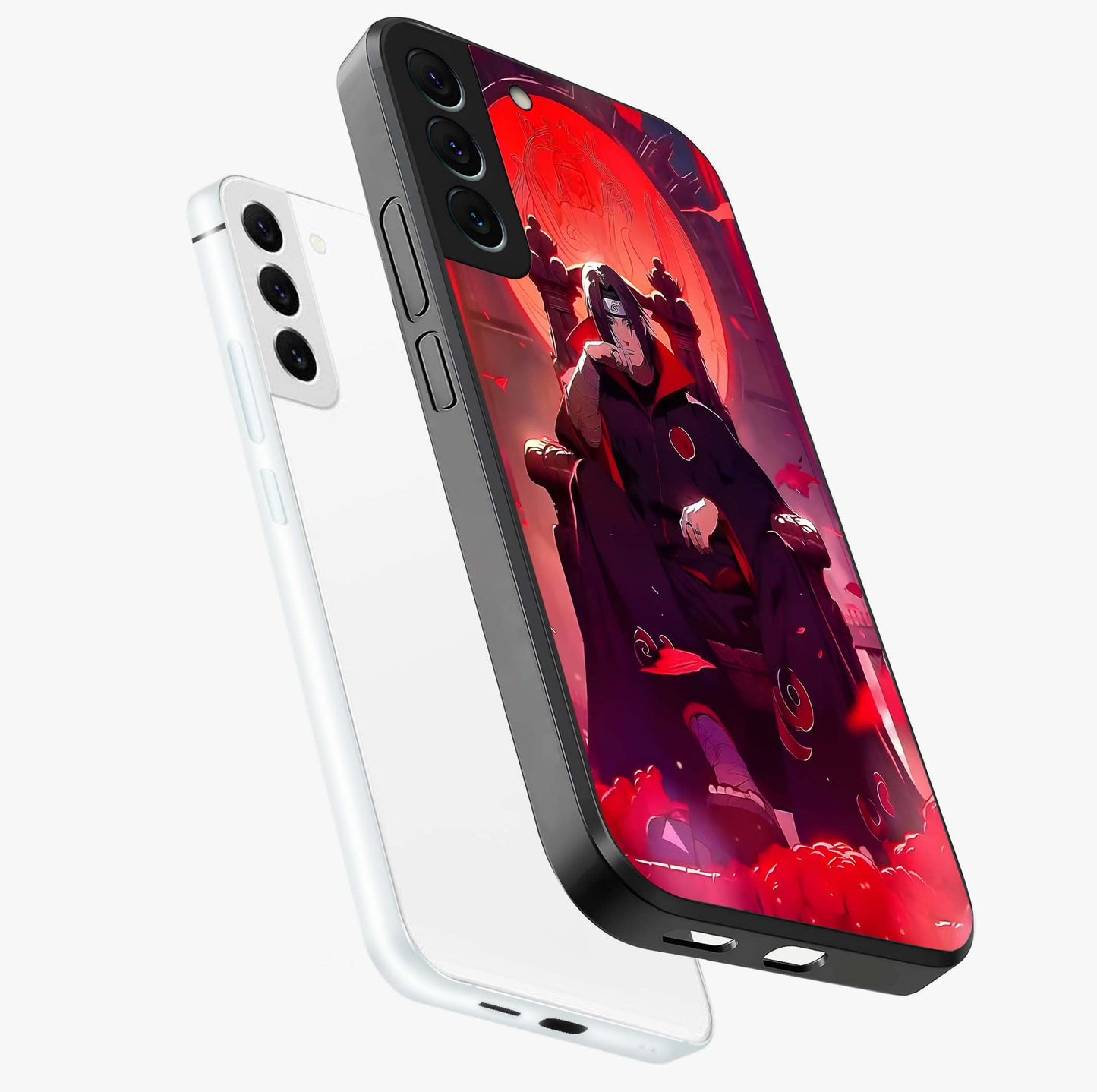 Blood Moon Sovereign Glass Case displayed in angled mockup highlighting dark celestial moon design and dramatic theme.