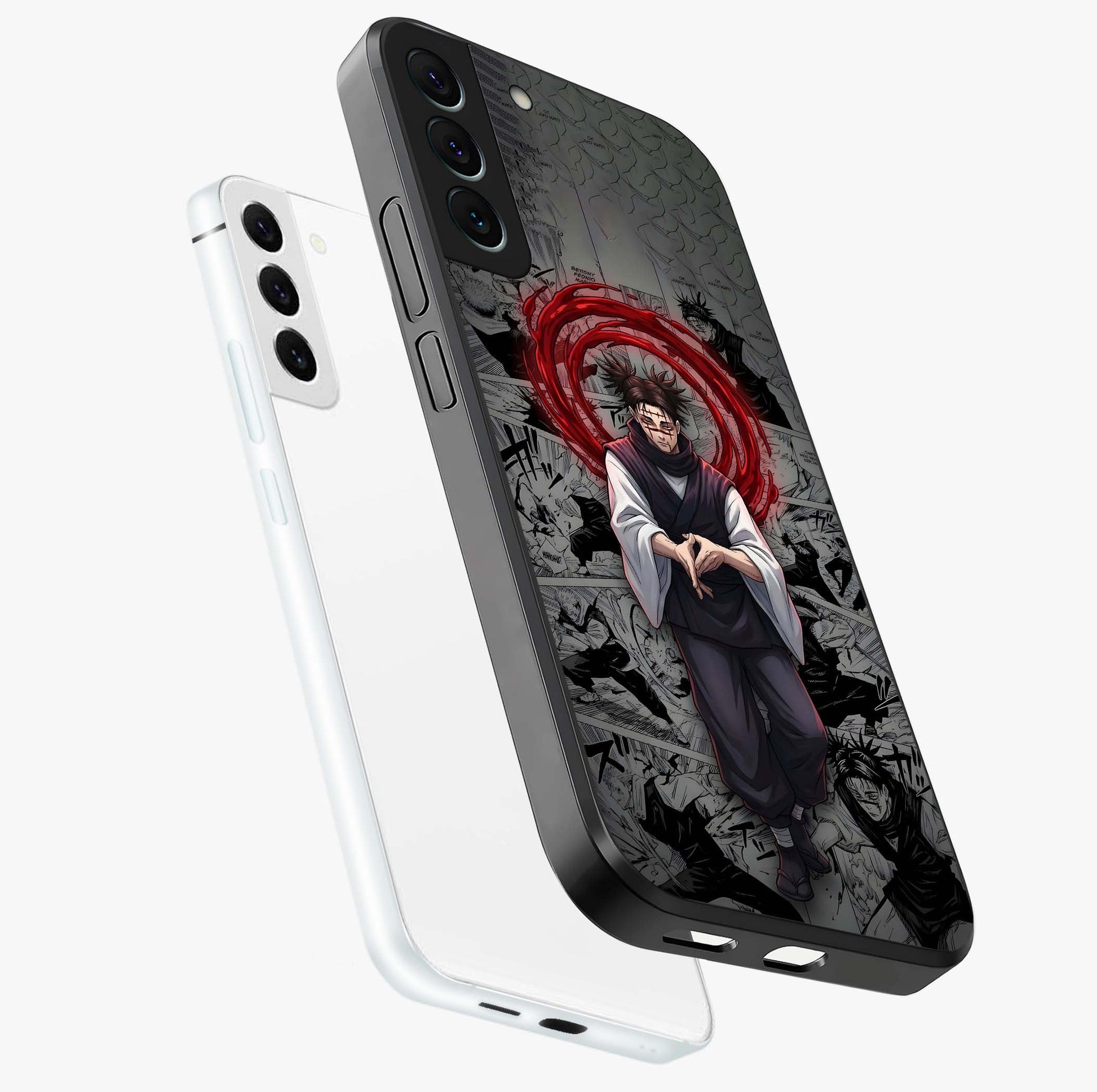 Cursed Ritual Ascension Glass Case displayed in angled mockup highlighting mystical ritual illustration with supernatural aesthetic.