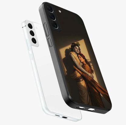 Divine Eternal Love Glass Case displayed in angled mockup highlighting elegant divine inspired design with peaceful aesthetic.