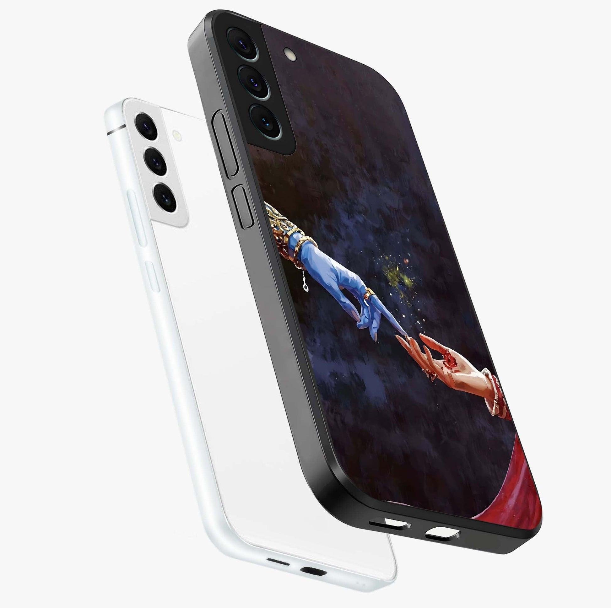 Divine Touch Eternal Glass Case displayed in angled mockup highlighting elegant divine inspired design with calm aesthetic style.