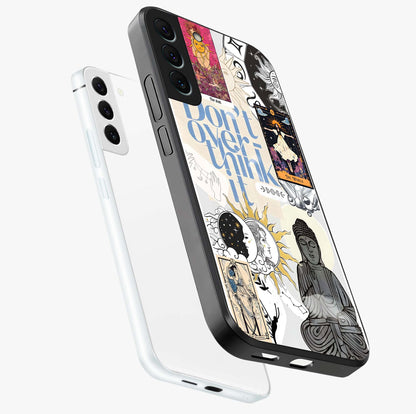 Ethereal Thoughts Glass Case displayed in angled mockup highlighting soft abstract design with calm ethereal aesthetic.