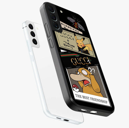 Gucci Play Mashup Glass Case displayed in angled mockup highlighting stylish fashion mashup design with bold aesthetic.