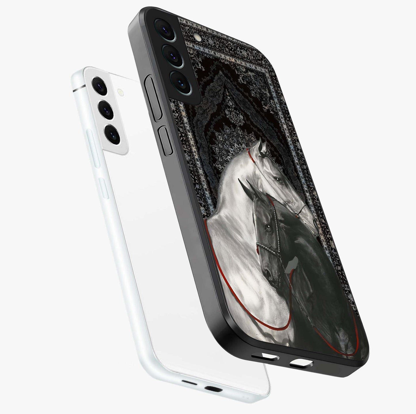 Majestic Ride Legacy Glass Case displayed in angled mockup highlighting sleek vehicle design with bold racing aesthetic.