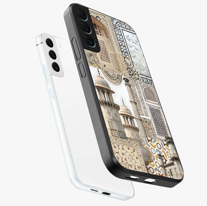 Mughal Marble Legacy Glass Case displayed in angled mockup highlighting elegant heritage marble artwork with royal aesthetic.