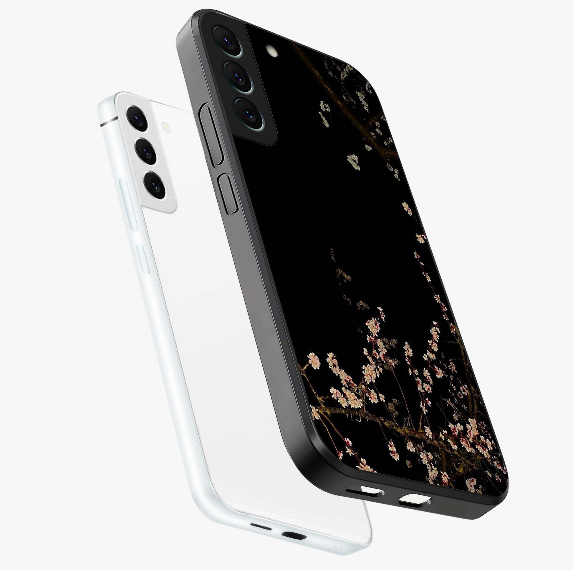 Petal Moon Light With Custom Name Glass Case displayed in angled mockup highlighting delicate petal design with custom name feature.