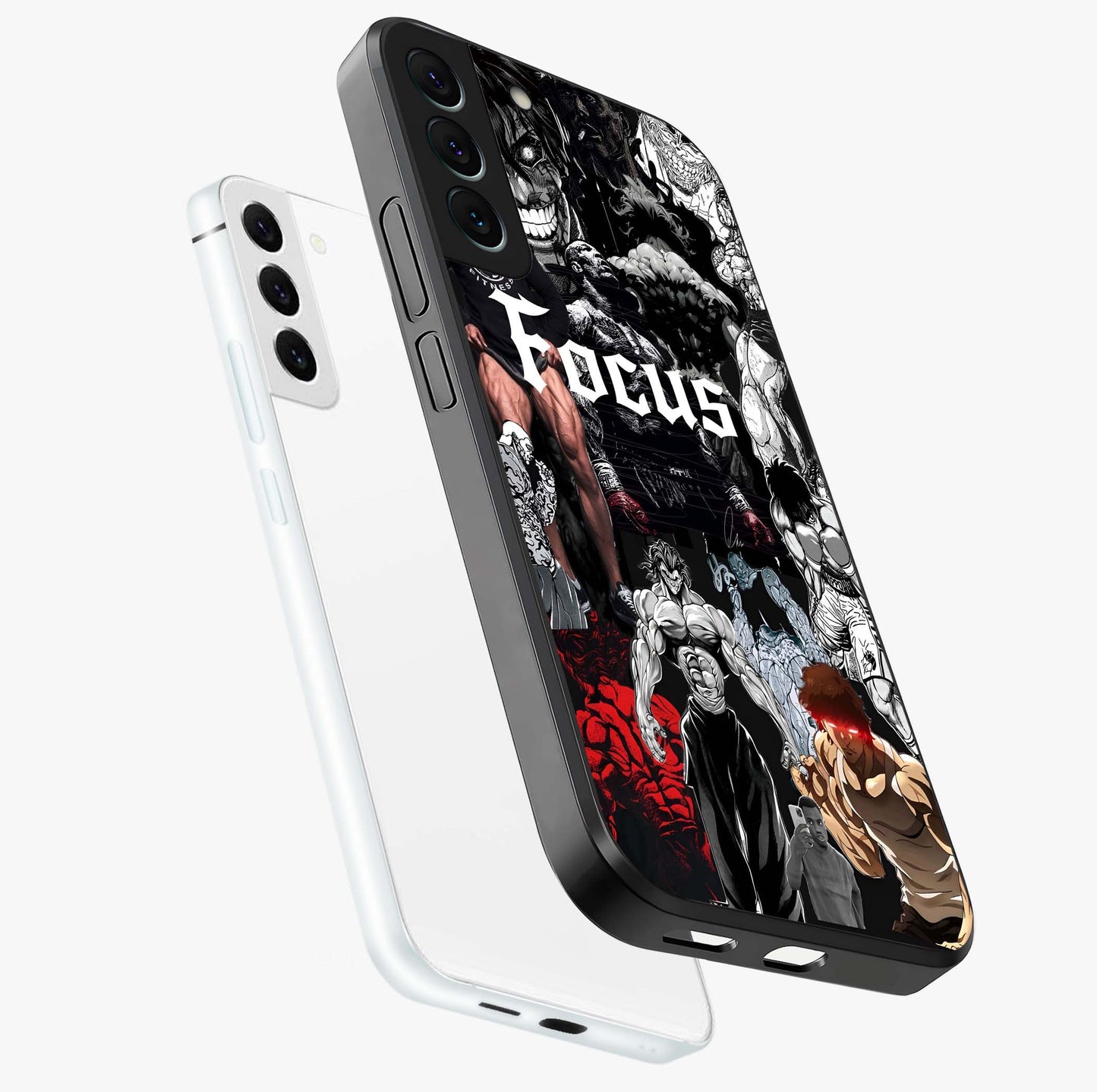 Relentless Power Focus Glass Case displayed in angled mockup highlighting bold statement design with modern aesthetic style.