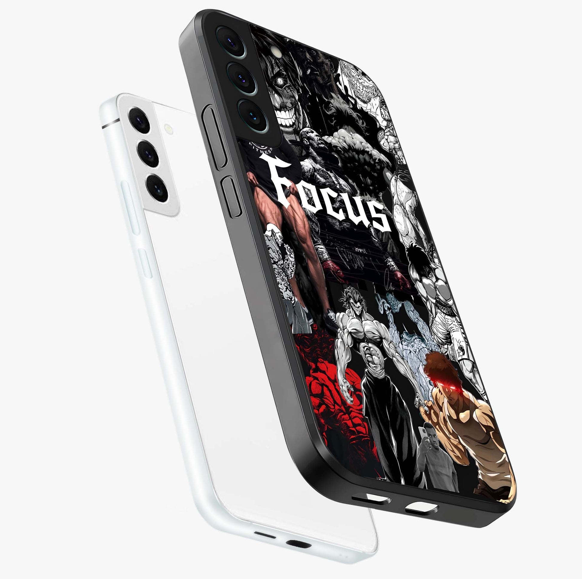 Relentless Power Focus Glass Case displayed in angled mockup highlighting bold statement design with modern aesthetic style.