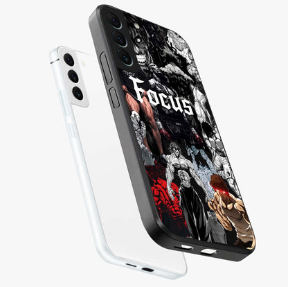 Relentless Power Focus Glass Case displayed in angled mockup highlighting bold statement design with modern aesthetic style.