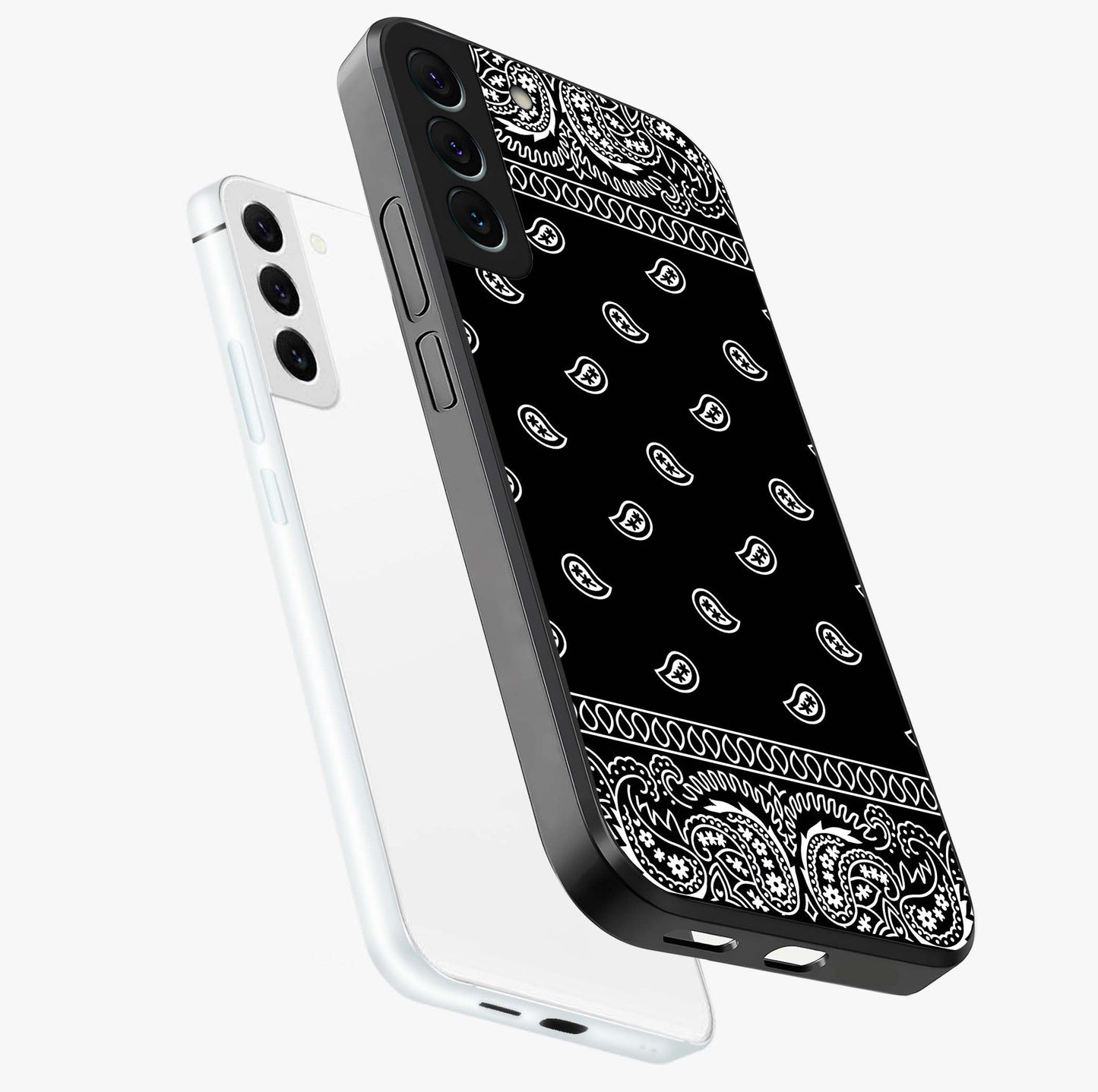 Retro Rebel Threads Glass Case displayed in angled mockup highlighting retro inspired graphic design with rebellious aesthetic.