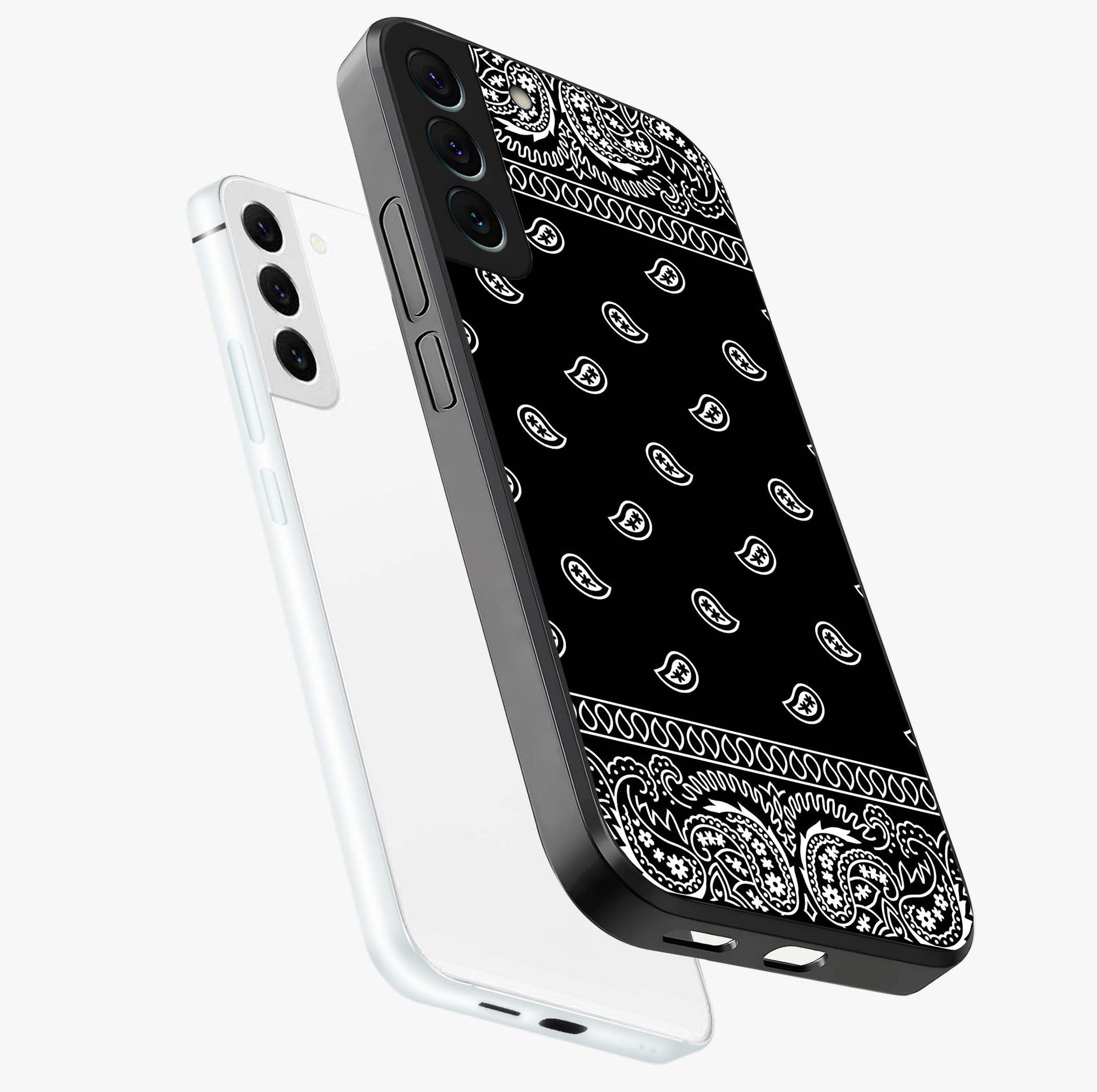 Retro Rebel Threads Glass Case displayed in angled mockup highlighting retro inspired graphic design with rebellious aesthetic.