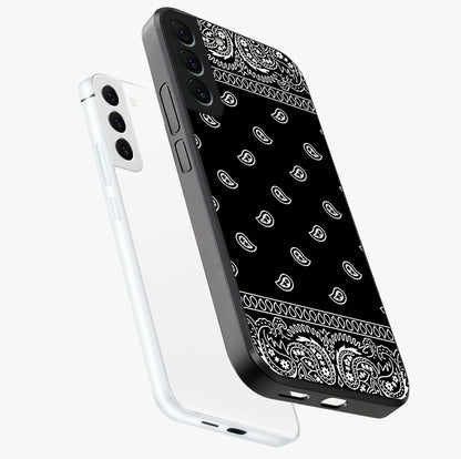 Retro Rebel Threads Glass Case displayed in angled mockup highlighting retro inspired graphic design with rebellious aesthetic.