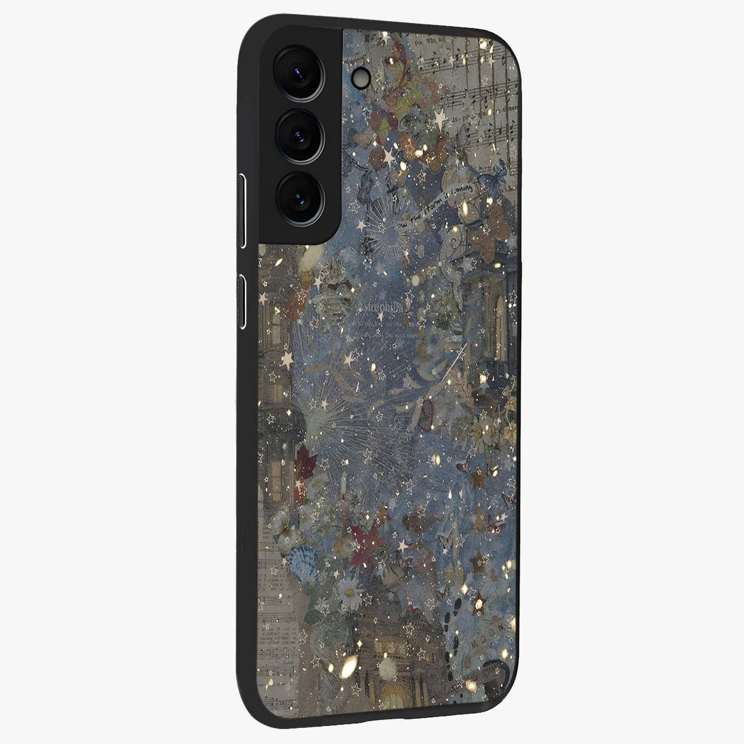 Aesthetic Astrolophia Glass Case upright view showcasing soft aesthetic theme with stylish modern look.