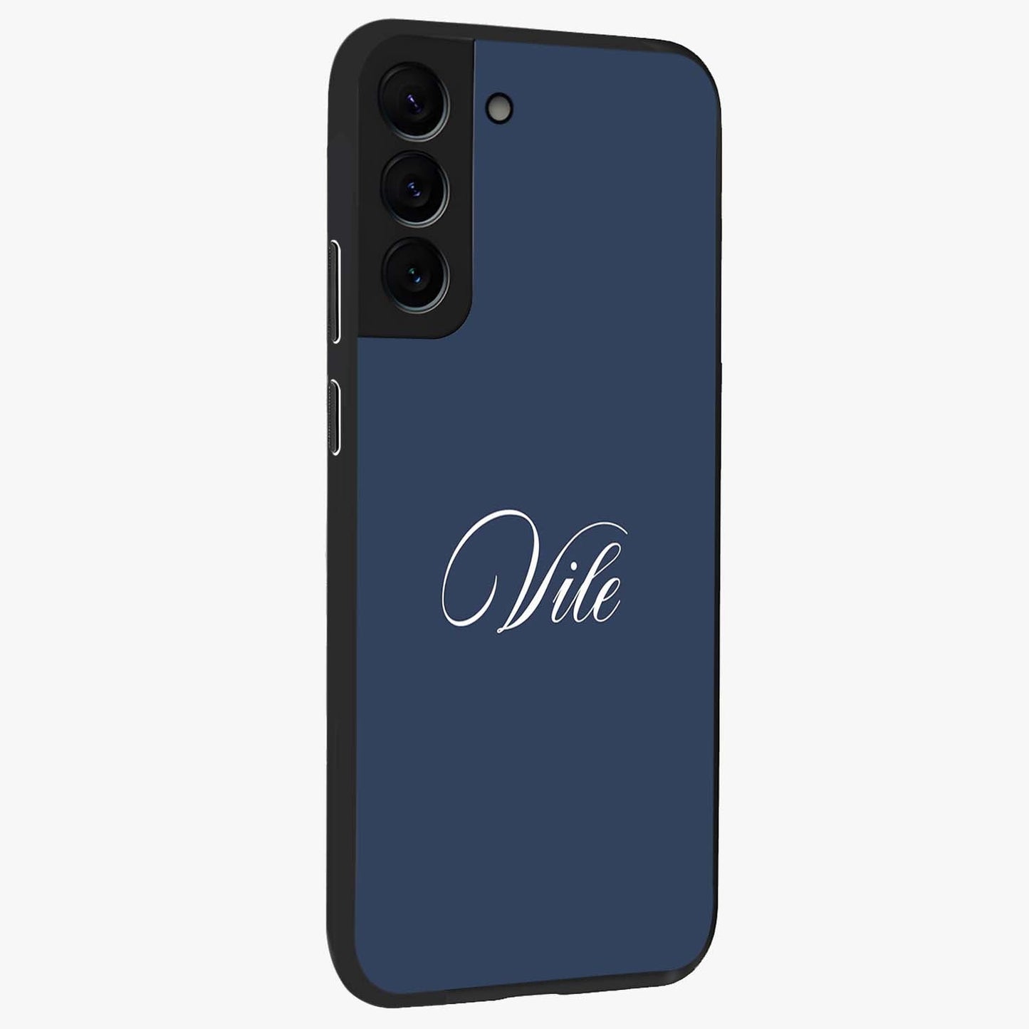 Blue Vintage Floral Pattern Glass Case displayed in angled mockup highlighting classic blue floral pattern and retro aesthetic design.