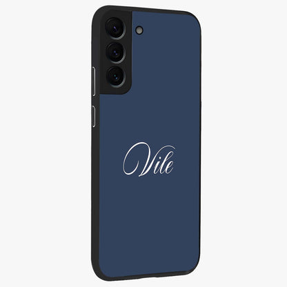Blue Vintage Floral Pattern Glass Case displayed in angled mockup highlighting classic blue floral pattern and retro aesthetic design.