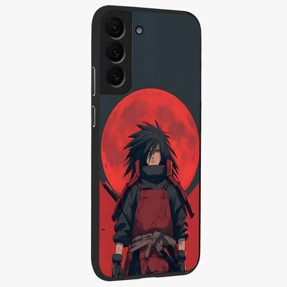 Crimson Moon Warlord Glass Case upright view showcasing powerful warlord artwork with dark celestial theme.