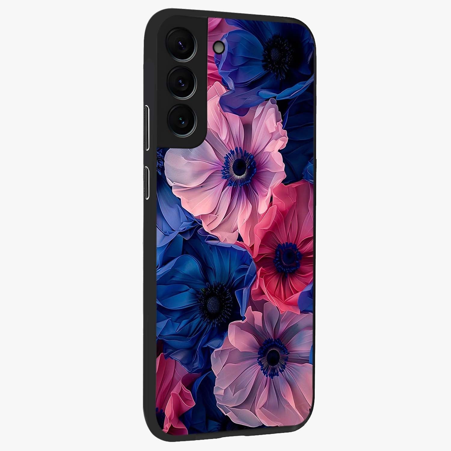 Flower Paper Art Pattern Glass Case upright view showcasing decorative paper floral artwork with creative craft style.