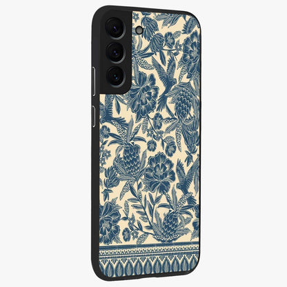 Heirloom Wild Bloom Glass Case upright view showcasing delicate wildflower artwork with timeless floral theme.