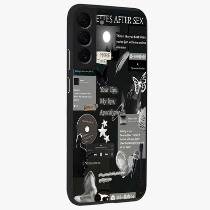Midnight Love Echo Glass Case upright view showcasing expressive romantic artwork with dreamy midnight theme.