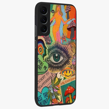 Mystic Eye Wonderland Glass Case upright view showcasing symbolic eye artwork with mysterious fantasy theme.