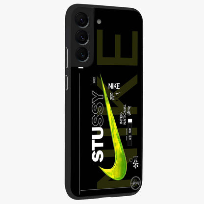 Neon Street Edition Glass Case upright view showcasing colorful neon artwork with modern street culture theme.