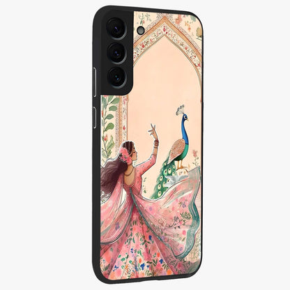 Royal Grace Muse Glass Case upright view showcasing stylish artistic artwork with sophisticated royal theme.