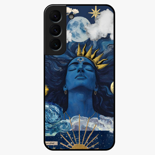 Aesthetic Lord Shiva Glass Case showing flat back view with divine Shiva artwork and glossy glass finish.