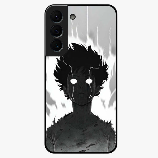 Awakened Inner Rage Glass Case showing flat back view with intense artistic artwork and glossy glass finish.