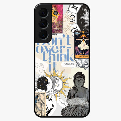 Ethereal Thoughts Glass Case showing flat back view with dreamy artistic artwork and glossy glass finish.