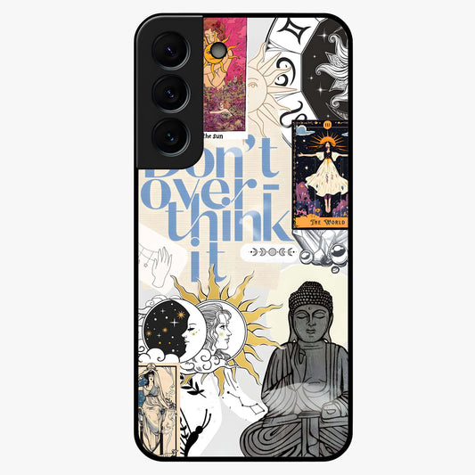 Ethereal Thoughts Glass Case showing flat back view with dreamy artistic artwork and glossy glass finish.
