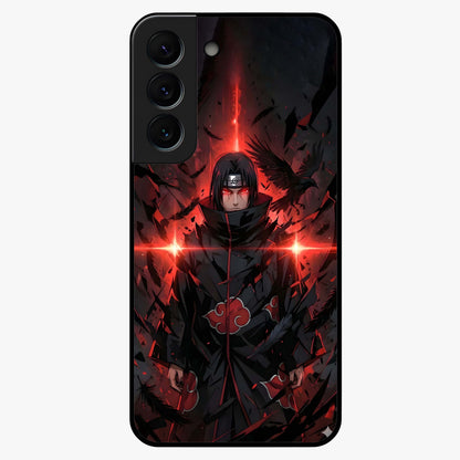 Focus Mode On Glass Case showing flat back view with bold motivational typography design and glossy glass finish.