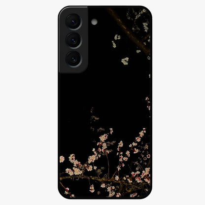 Petal Moon Light With Custom Name Glass Case showing flat back view with floral moonlight artwork and personalized name design.