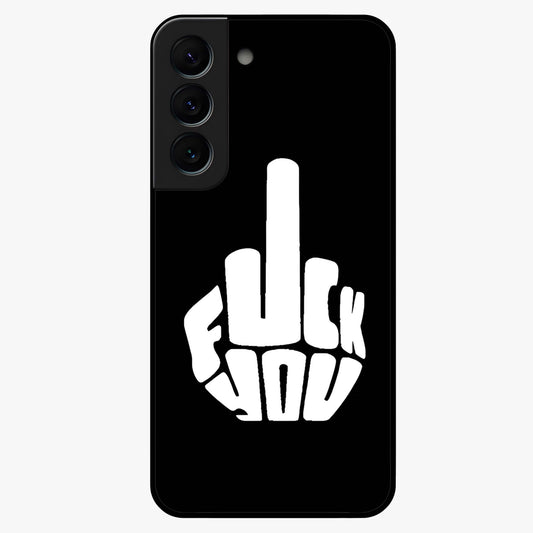 Rebel Mode On Glass Case showing flat back view with bold rebellious typography artwork and glossy glass finish.