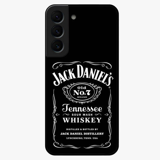 Vintage Whiskey Heritage Glass Case showing flat back view with classic whiskey inspired artwork and glossy glass finish.