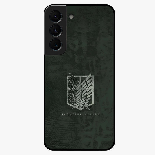 Wings Of Freedom Glass Case showing flat back view with symbolic wings artwork and glossy glass finish.