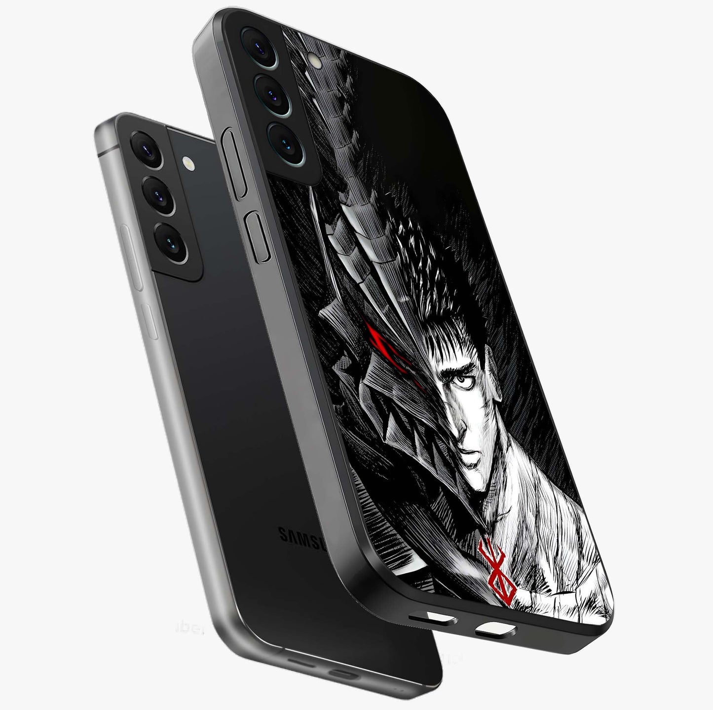 Berserker Blood Oath Glass Case displayed in angled mockup highlighting dark fantasy graphic design and powerful theme.