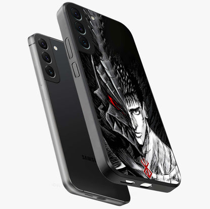 Berserker Blood Oath Glass Case displayed in angled mockup highlighting dark fantasy graphic design and powerful theme.