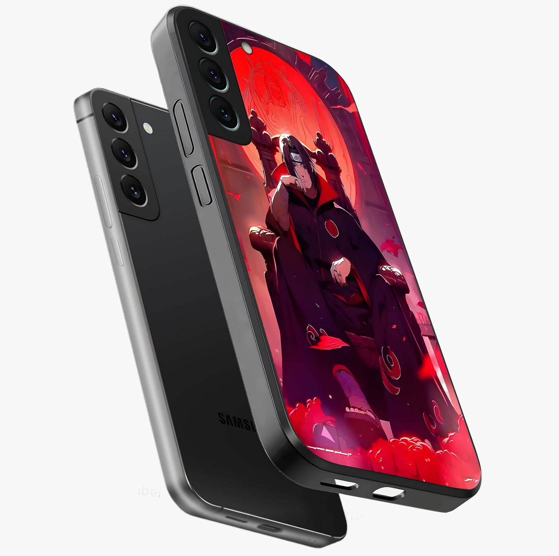Blood Moon Sovereign Glass Case displayed in angled mockup highlighting dark celestial moon design and dramatic theme.