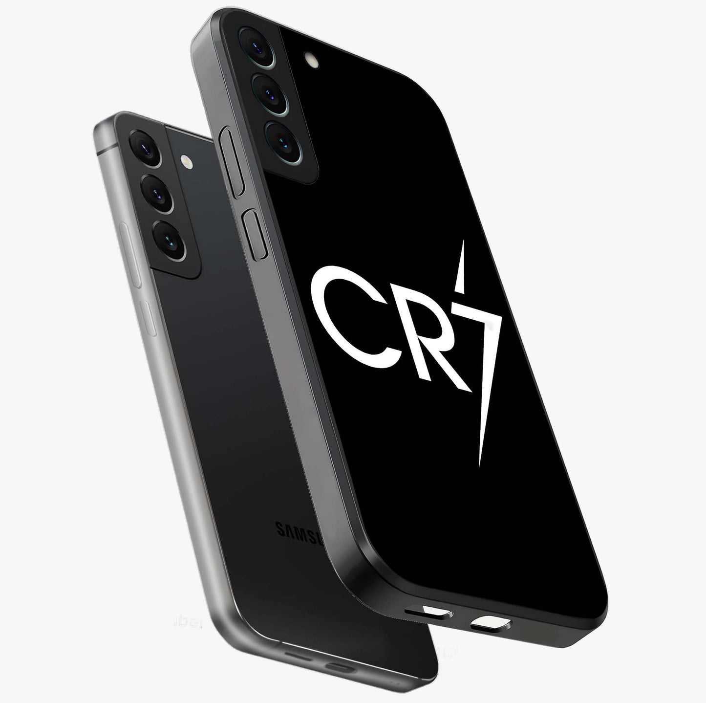Cr7 Elite Strike Glass Case displayed in angled mockup highlighting powerful sports graphic with bold athletic theme.