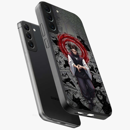 Cursed Ritual Ascension Glass Case displayed in angled mockup highlighting mystical ritual illustration with supernatural aesthetic.