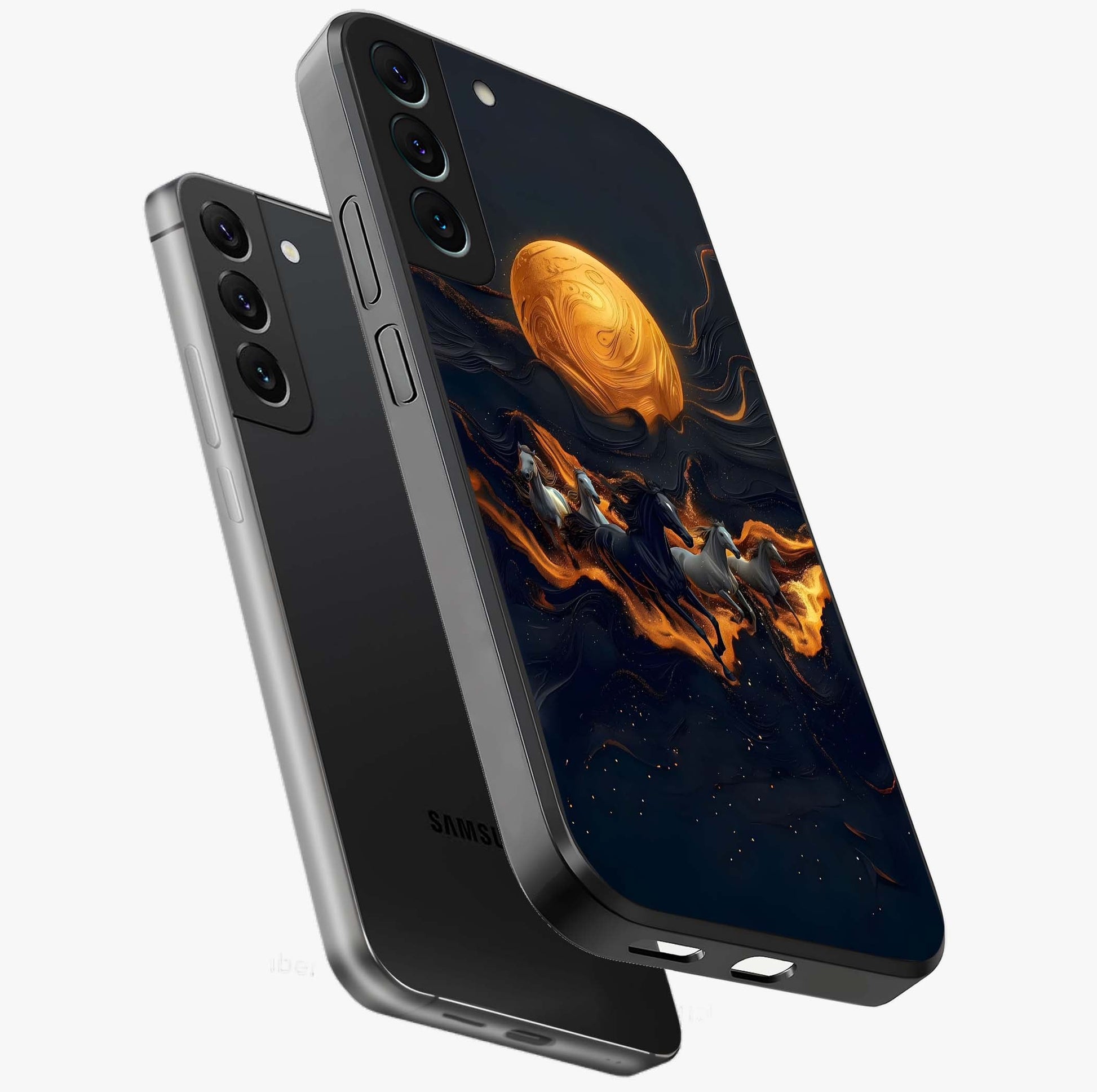 Golden Royal Heritage Glass Case displayed in angled mockup highlighting luxurious heritage design with golden aesthetic style.