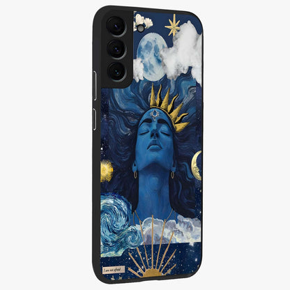 Aesthetic Lord Shiva Glass Case upright view showcasing powerful Lord Shiva artwork with devotional theme.