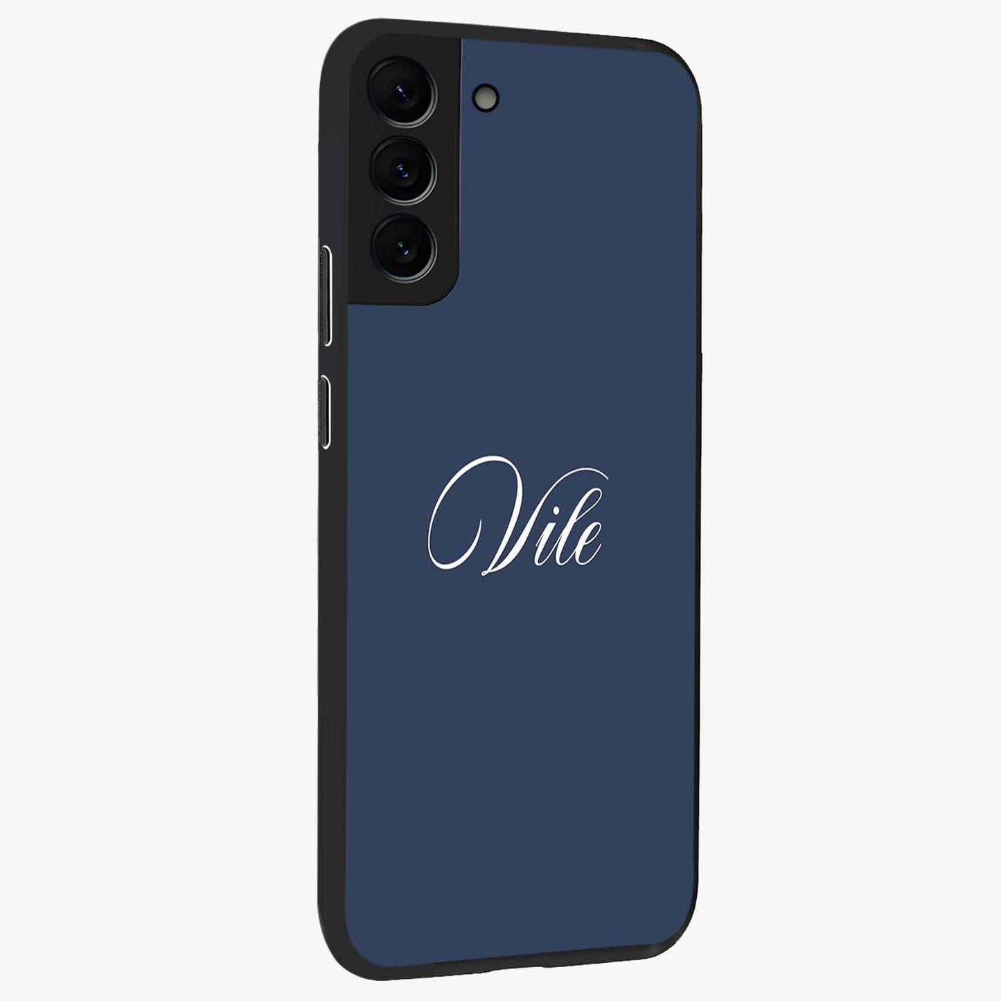 Blue Vintage Floral Pattern Glass Case displayed in angled mockup highlighting classic blue floral pattern and retro aesthetic design.