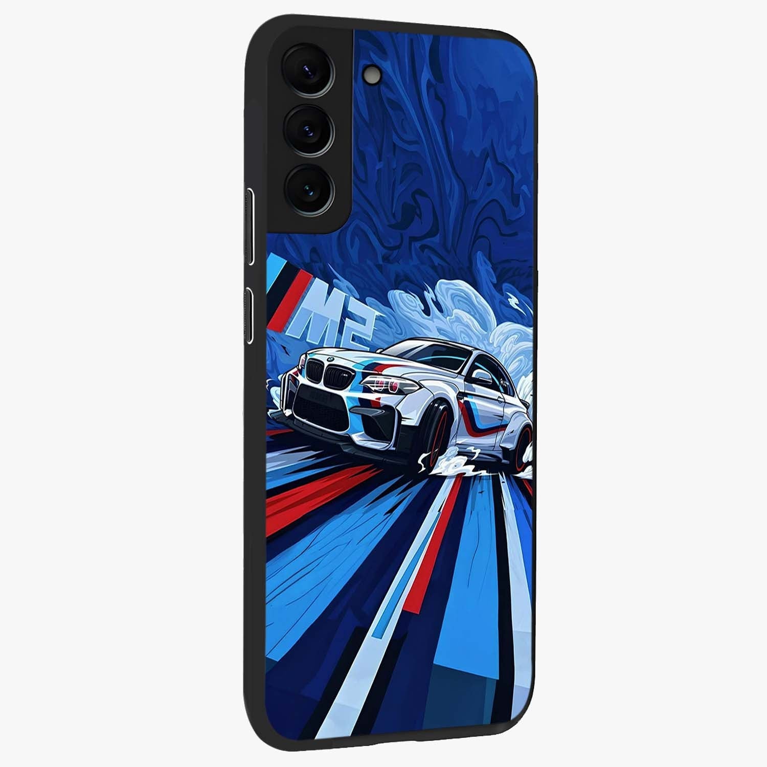 Drift Power Rush Glass Case upright view showcasing high speed racing artwork with bold automotive theme.