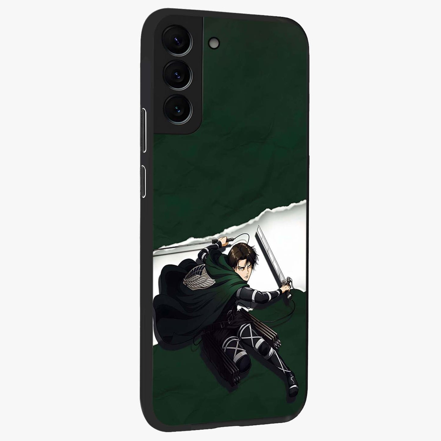 Emerald War Vanguard Glass Case upright view showcasing dramatic warrior artwork with bold fantasy theme.