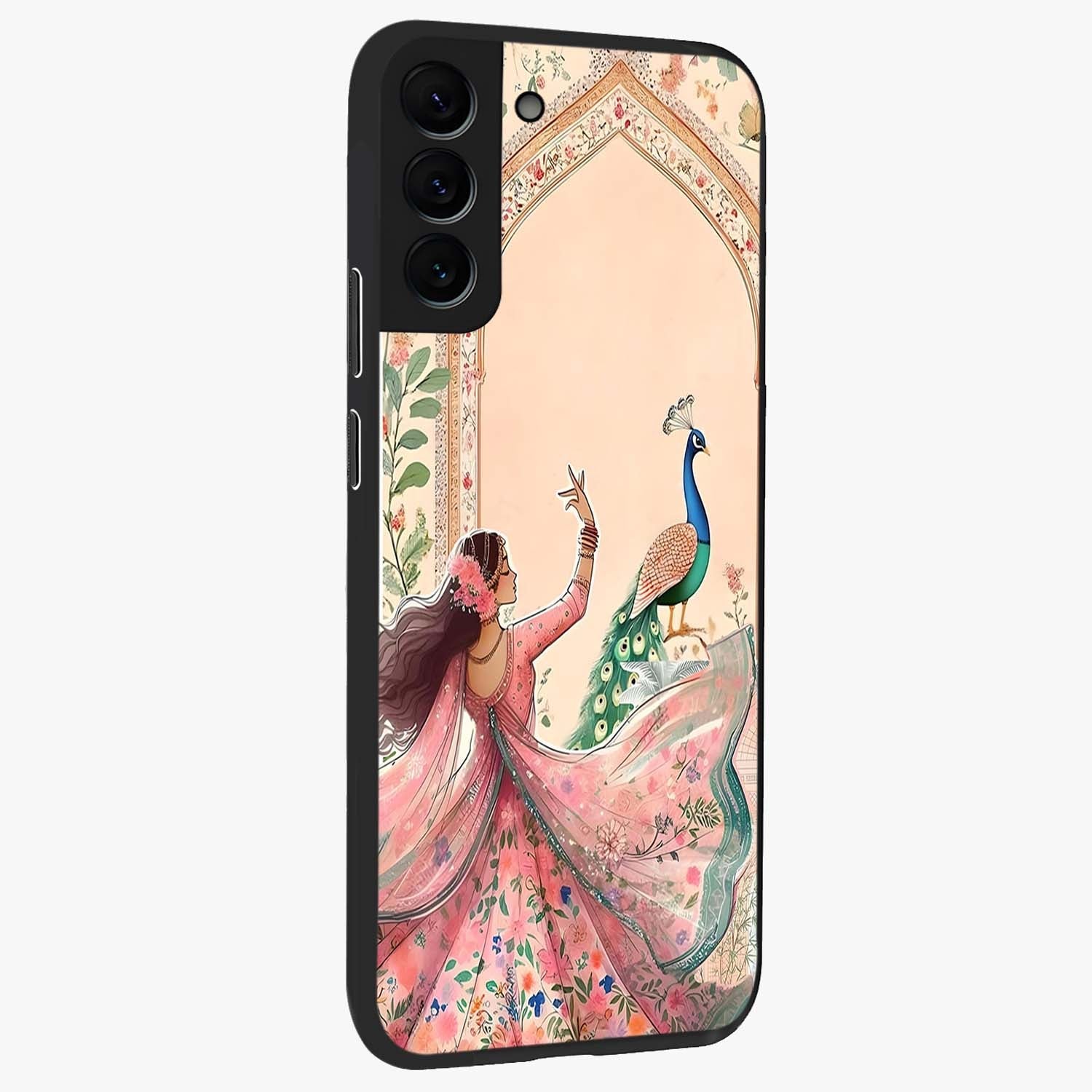 Royal Grace Muse Glass Case upright view showcasing stylish artistic artwork with sophisticated royal theme.