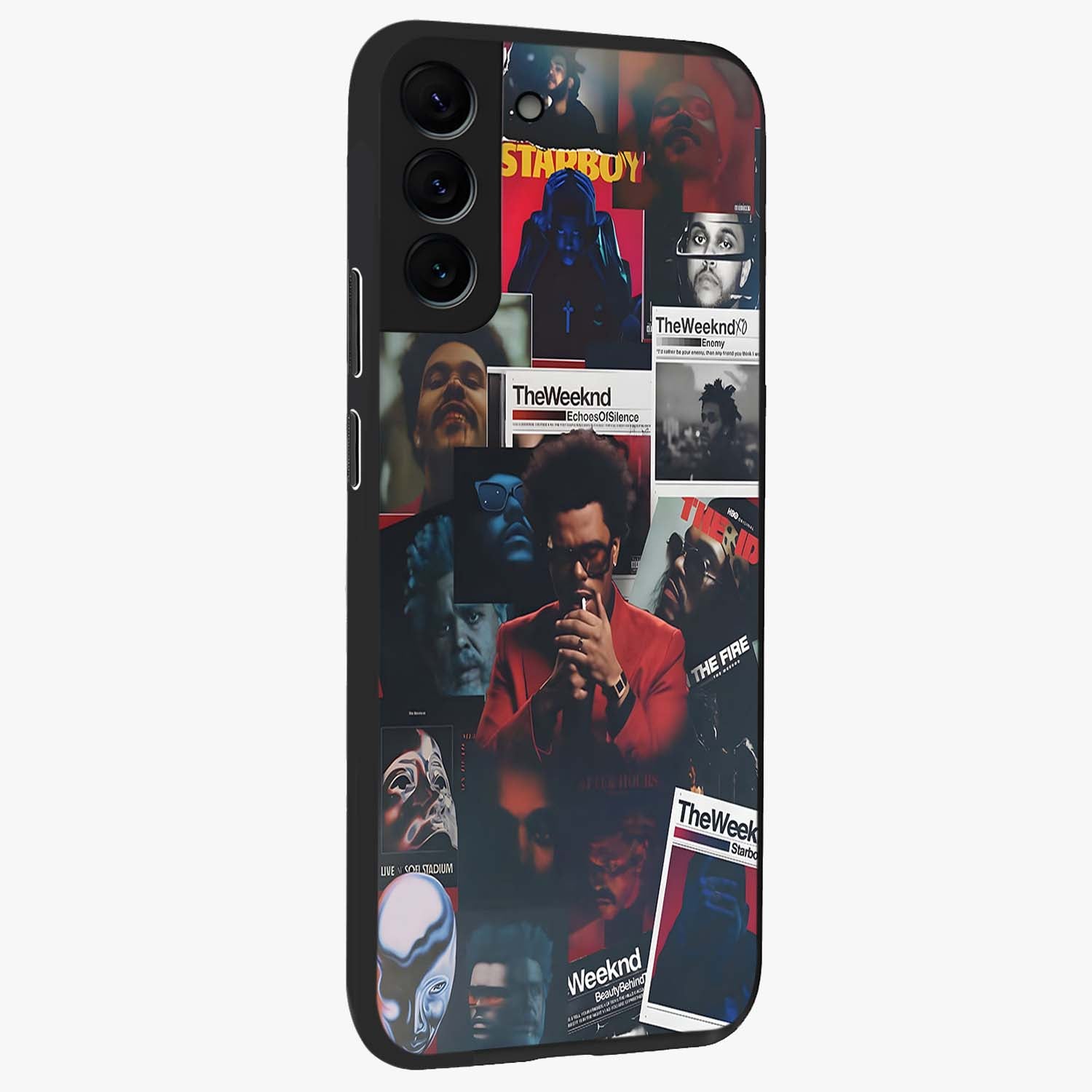 The Weeknd Glass Case upright view showcasing bold music themed artwork with contemporary artistic style.