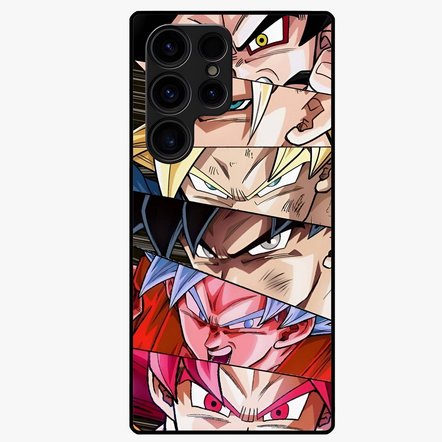 Anime Character Glass Case showing flat back view with vibrant anime artwork and glossy glass finish.