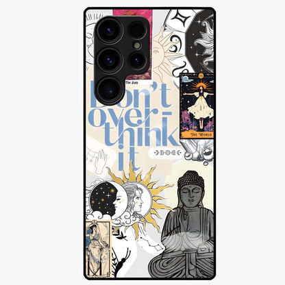 Ethereal Thoughts Glass Case showing flat back view with dreamy artistic artwork and glossy glass finish.