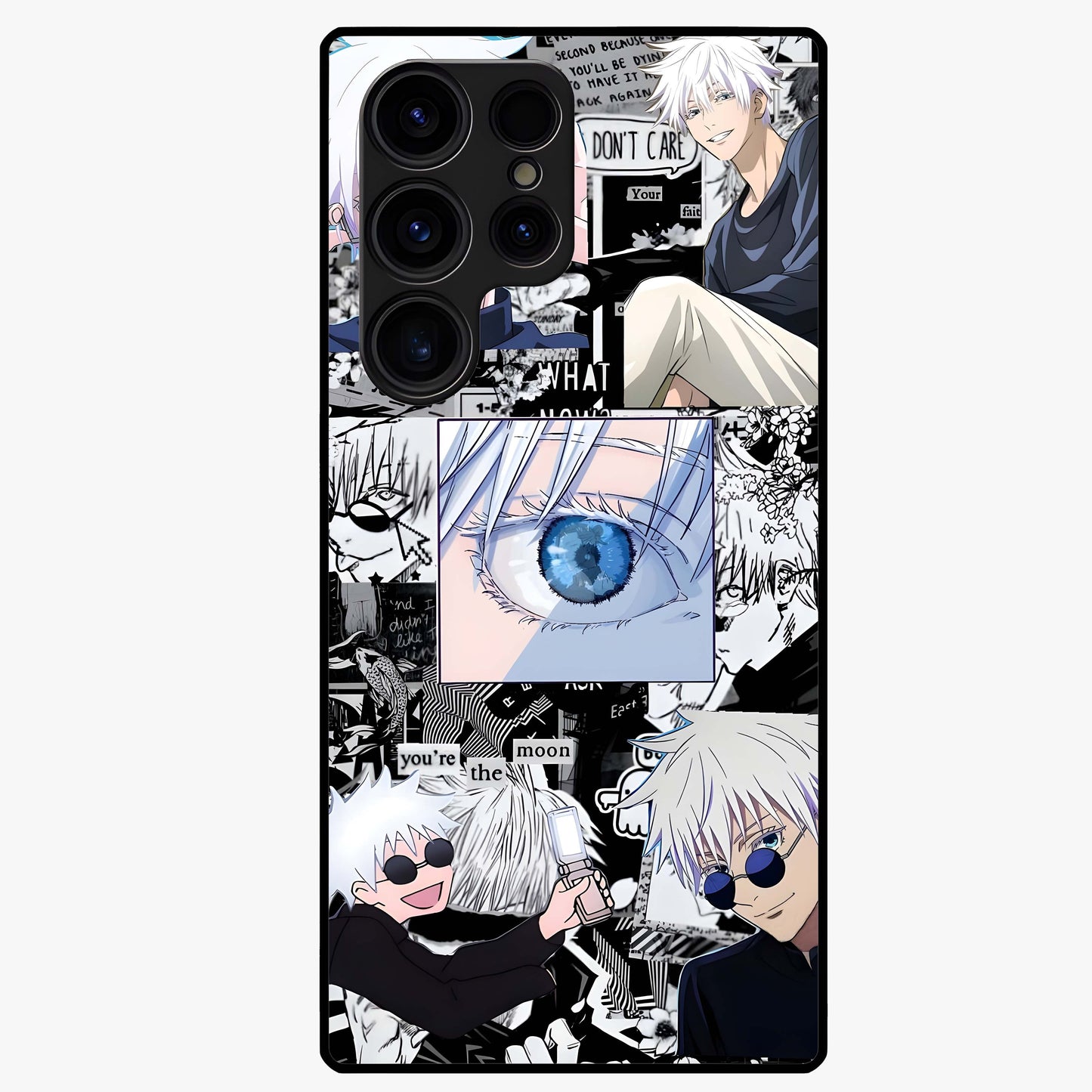 Infinity Sorcerer Chaos Glass Case showing flat back view with mystical sorcerer themed artwork and glossy glass finish.